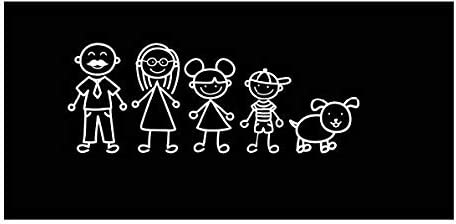 Create Your Own Stick Family Vinyl Decal | White | Characters are 1.4-4.3 Inches Tall | Made in USA by Foxtail Decals