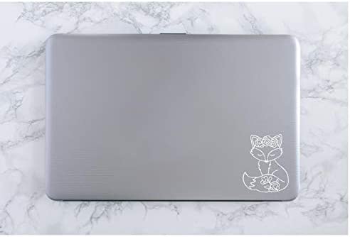 Fox Decal Vinyl Decal | White | 3.5 x 4.5 inch