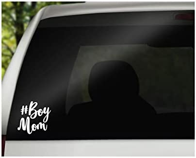 #BoyMom Vinyl Decal | White |  4.75 x 4.65 inch