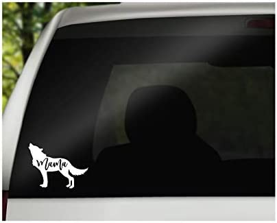 Mama Wolf Vinyl Decal | White | 4.75 x 3.625 inch