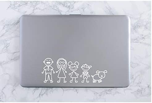 Create Your Own Stick Family Vinyl Decal | White | Characters are 1.4-4.3 Inches Tall | Made in USA by Foxtail Decals