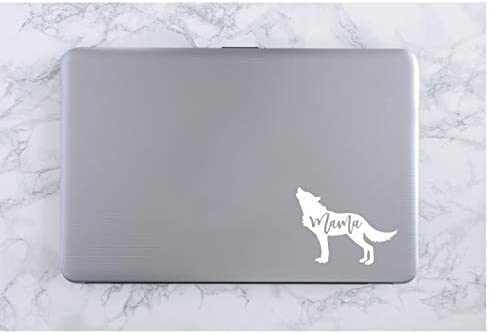 Mama Wolf Vinyl Decal | White | 4.75 x 3.625 inch