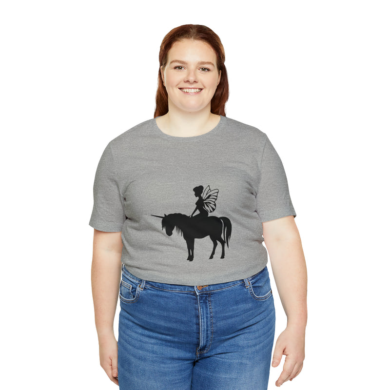 Fairy Unicorn Unisex Jersey Short-Sleeve Tee - Cute & Magical T-Shirt for Fantasy Lovers - Soft & Comfortable - Made in the USA