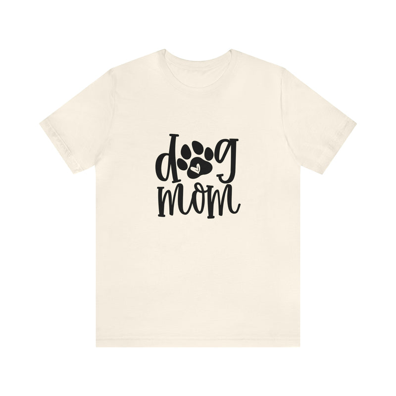 Dog Mom Heart Unisex Jersey Short-Sleeve Tee - Funny & Cute T-Shirt for Women & Men - Soft & Comfortable - Made in the USA