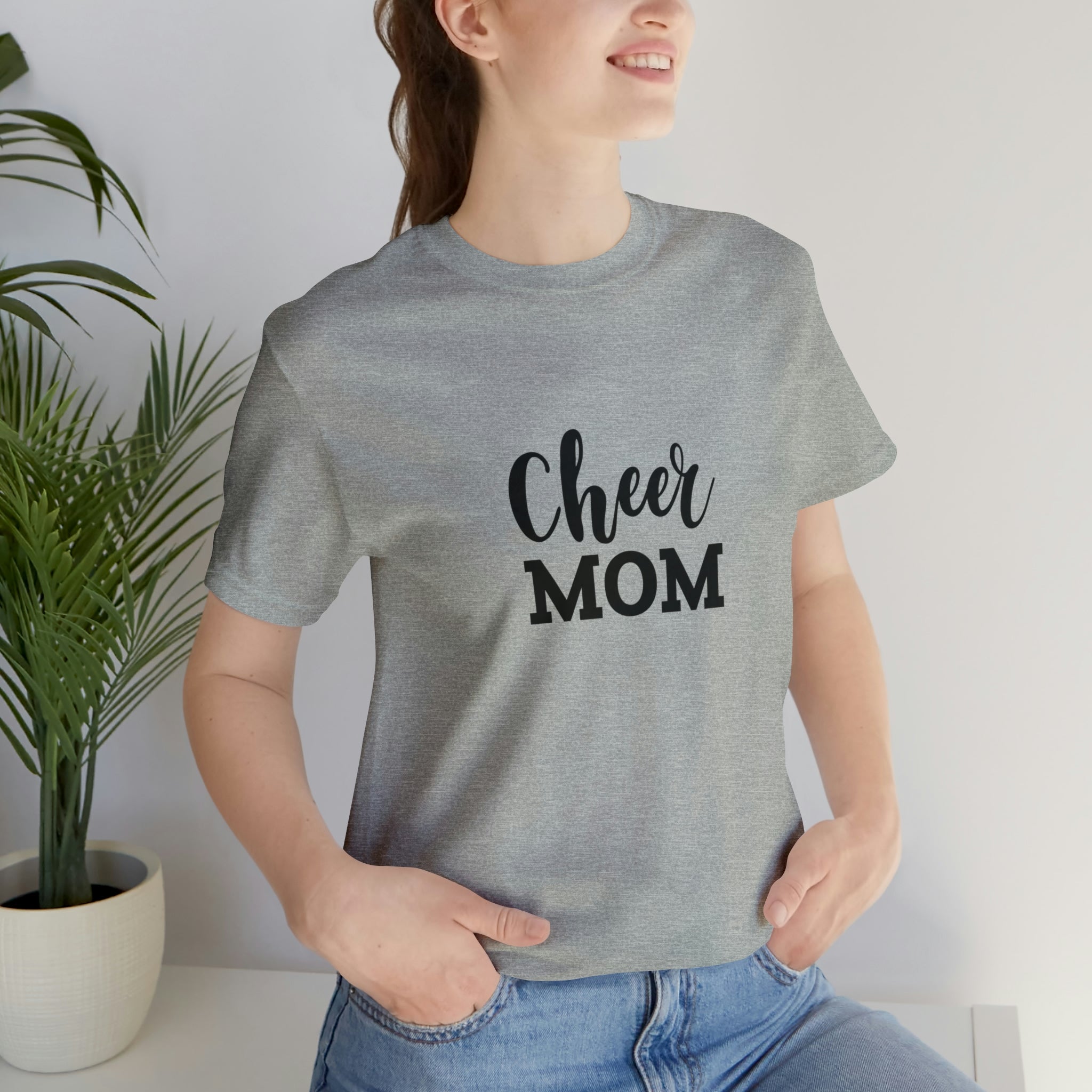 Cheer Mom Unisex Jersey Short-Sleeve Tee - Funny & Supportive T-Shirt for Cheer Moms - Soft & Comfortable