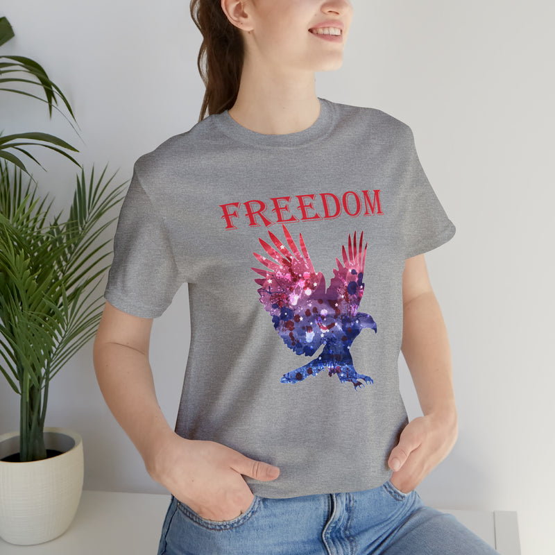 American Eagle Freedom Short Sleeve Tee - Soft & Comfortable - Patriotic Clothing - Made in the USA