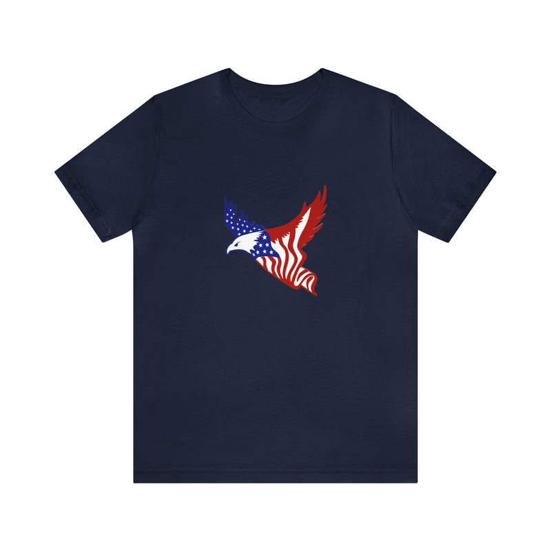 American Eagle Flag Short Sleeve Tee - Soft & Comfortable - Patriotic Clothing - Made in the USA