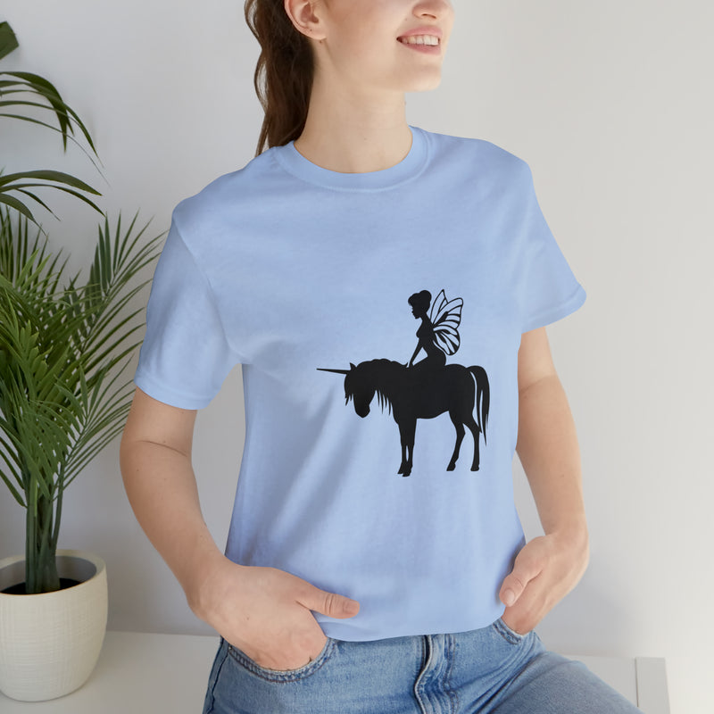 Fairy Unicorn Unisex Jersey Short-Sleeve Tee - Cute & Magical T-Shirt for Fantasy Lovers - Soft & Comfortable - Made in the USA