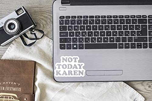 Not Today Karen Vinyl Decal | White | 4.5 x 3.0 inch