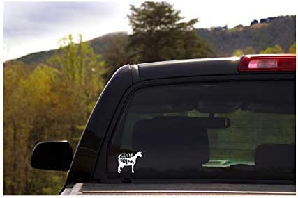 Goat Mom Vinyl Decal | White |  4.5 x 3.9 inch