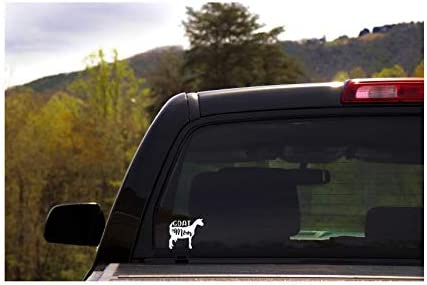 Goat Mom Vinyl Decal | White |  4.5 x 3.9 inch