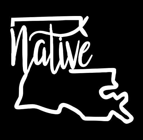 Louisiana Native Vinyl Decal 4.5 x 3.9 inch