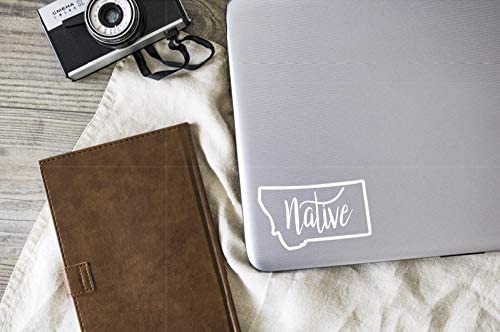 Montana Native Vinyl Decal | White | 4.5 x 2.7 inch