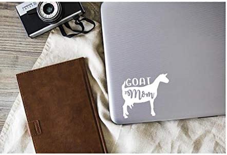 Goat Mom Vinyl Decal | White |  4.5 x 3.9 inch