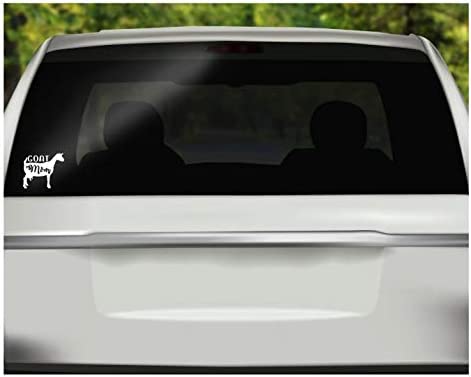 Goat Mom Vinyl Decal | White | 4.5 x 3.9 inch