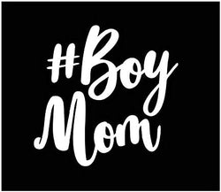 #BoyMom Vinyl Decal | White |  4.75 x 4.65 inch