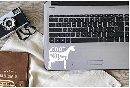 Goat Mom Vinyl Decal | White |  4.5 x 3.9 inch