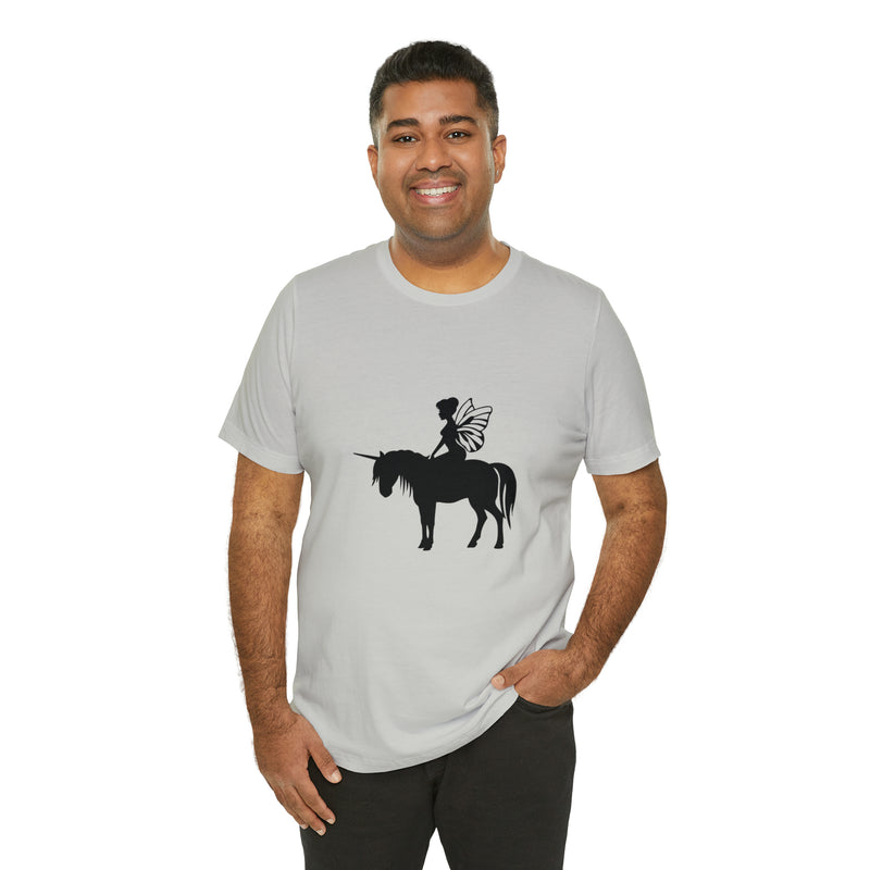 Fairy Unicorn Unisex Jersey Short-Sleeve Tee - Cute & Magical T-Shirt for Fantasy Lovers - Soft & Comfortable - Made in the USA