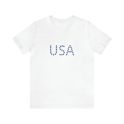 Blue USA Stars Short Sleeve Tee - Patriotic Clothing - Made in the USA