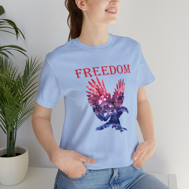 American Eagle Freedom Short Sleeve Tee - Soft & Comfortable - Patriotic Clothing - Made in the USA