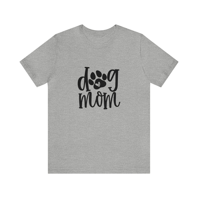 Dog Mom Heart Unisex Jersey Short-Sleeve Tee - Funny & Cute T-Shirt for Women & Men - Soft & Comfortable - Made in the USA