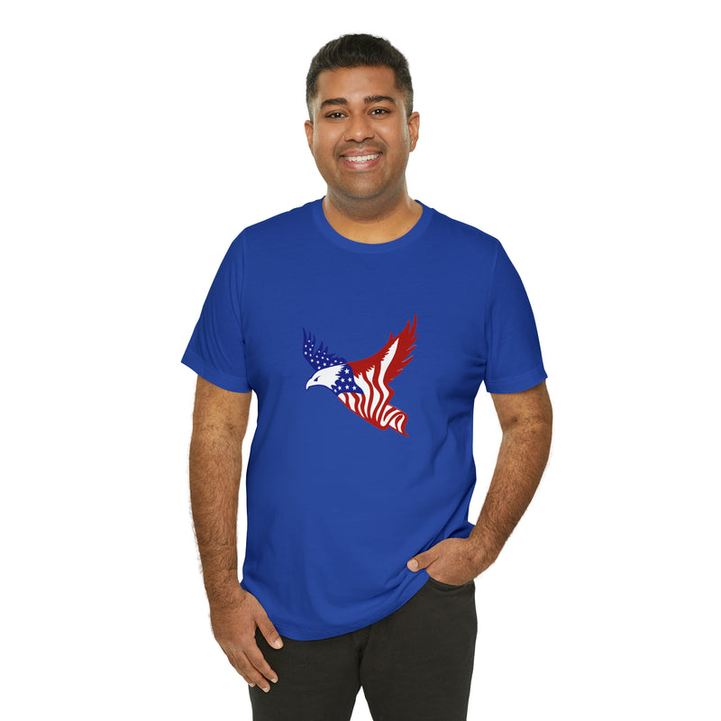 American Eagle Flag Short Sleeve Tee - Soft & Comfortable - Patriotic Clothing - Made in the USA