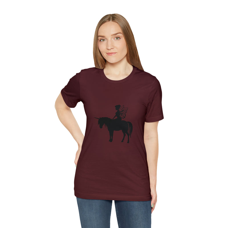 Fairy Unicorn Unisex Jersey Short-Sleeve Tee - Cute & Magical T-Shirt for Fantasy Lovers - Soft & Comfortable - Made in the USA