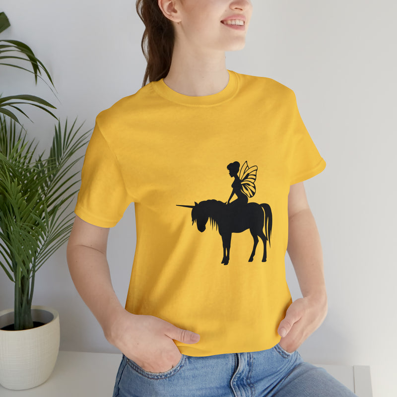 Fairy Unicorn Unisex Jersey Short-Sleeve Tee - Cute & Magical T-Shirt for Fantasy Lovers - Soft & Comfortable - Made in the USA