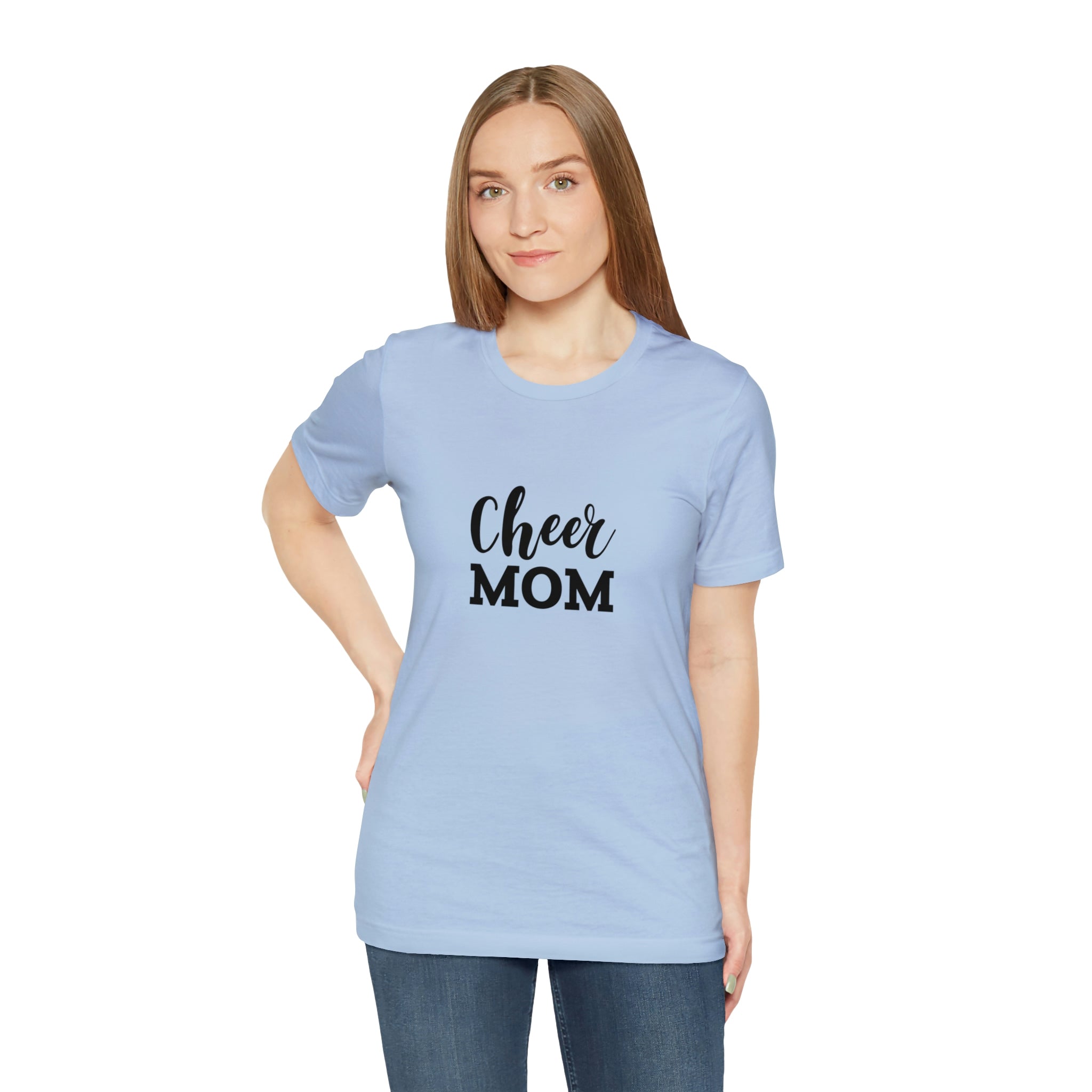 Cheer Mom Unisex Jersey Short-Sleeve Tee - Funny & Supportive T-Shirt for Cheer Moms - Soft & Comfortable