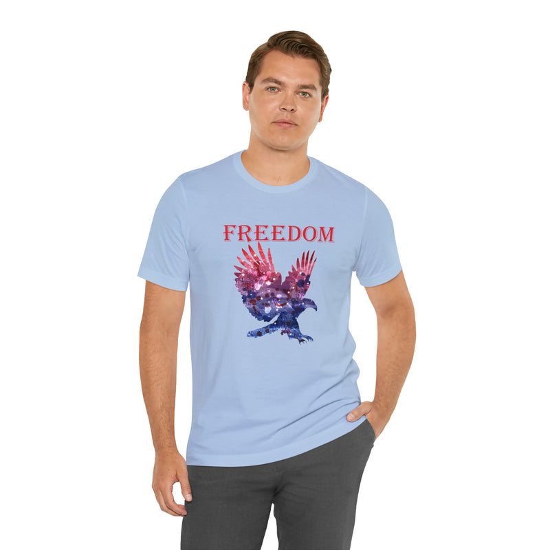 American Eagle Freedom Short Sleeve Tee - Soft & Comfortable - Patriotic Clothing - Made in the USA