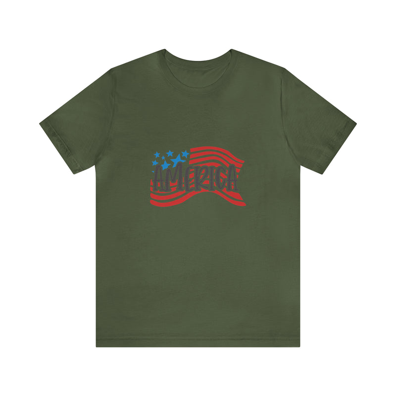 America Short Sleeve Tee - Soft & Comfortable - Patriotic Clothing - Made in the USA