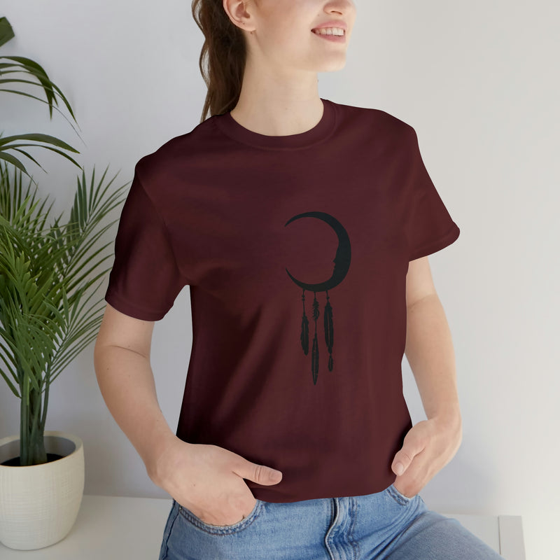 Dream Catcher Moon Unisex Jersey Short-Sleeve Tee - Spiritual T-Shirt for Women & Men - Boho Tee - Soft & Comfortable - Made in the USA