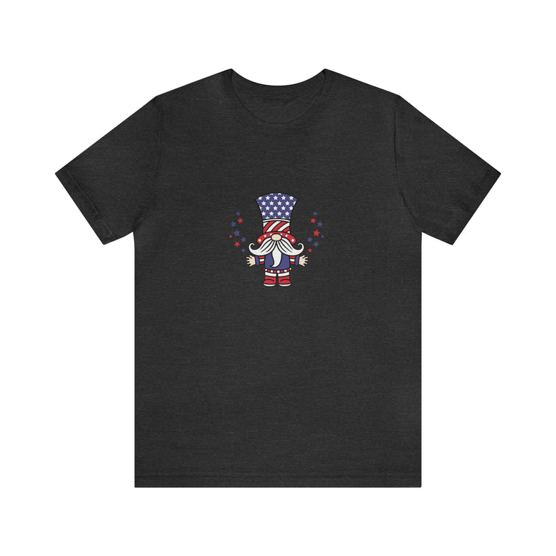 4th of July Patriotic Gnome Jersey Short Sleeve Tee - Soft & Comfortable - Made in the USA