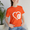 Basketball Heart Short-Sleeve Tee - Cute & Stylish T-Shirt for Basketball Lovers - Soft & Comfortable