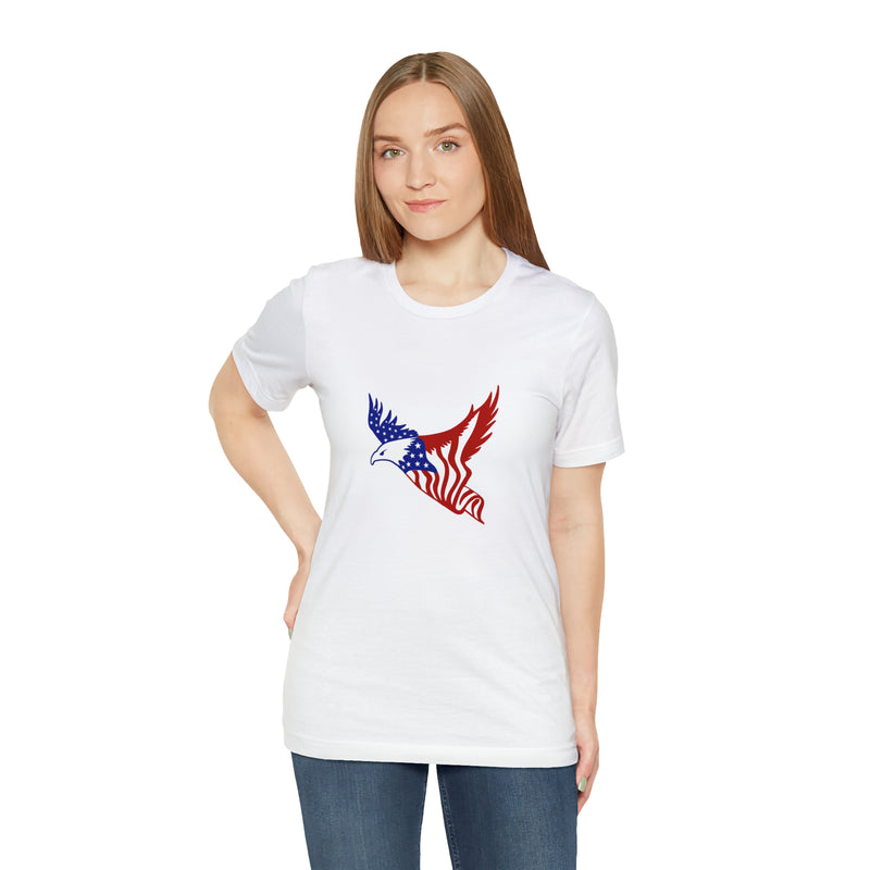 American Eagle Flag Short Sleeve Tee - Soft & Comfortable - Patriotic Clothing - Made in the USA