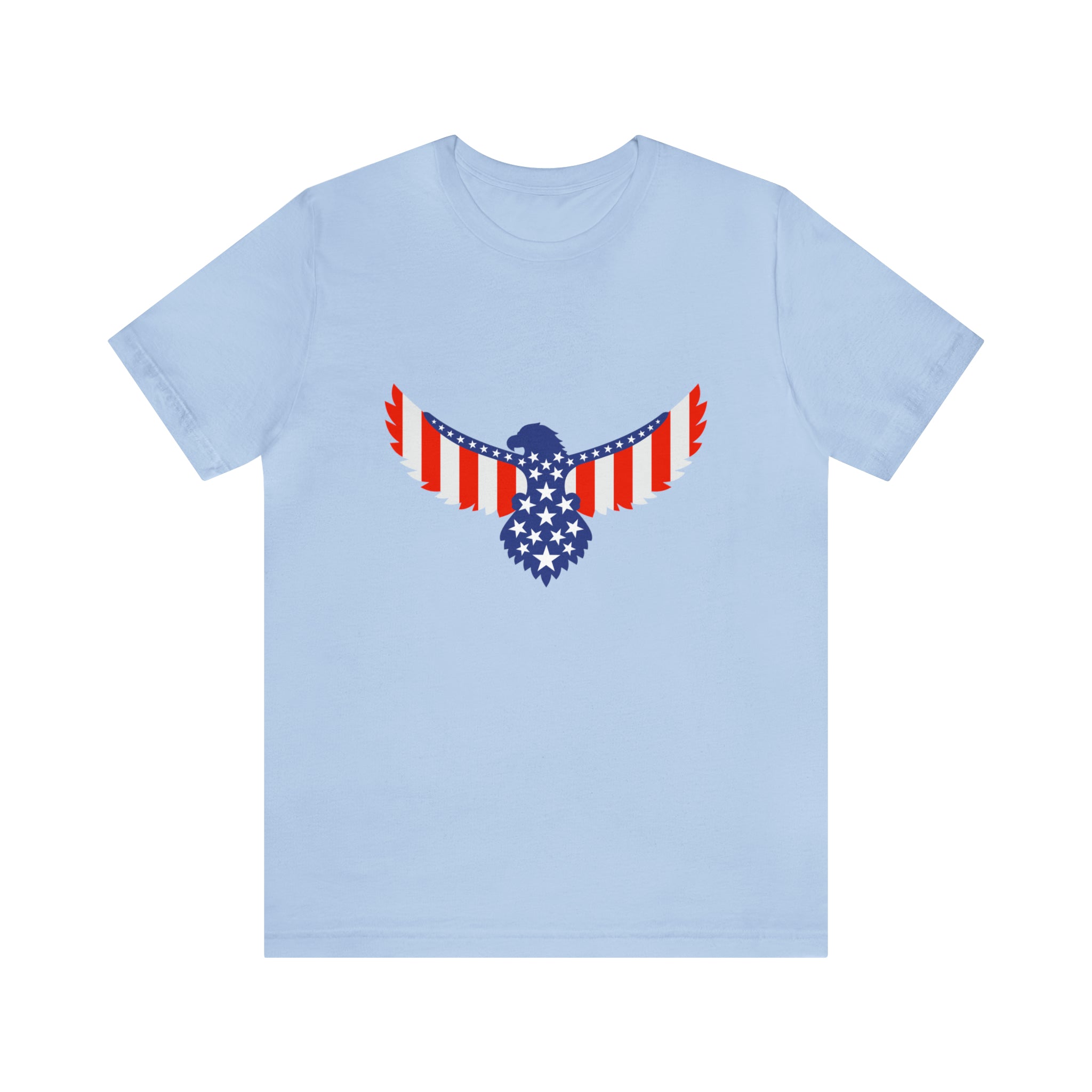 American Flag Eagle Short Sleeve Tee - Soft & Comfortable - Patriotic Clothing - Made in the USA