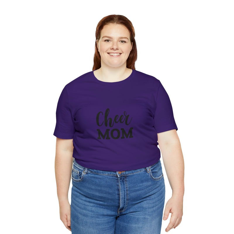 Cheer Mom Unisex Jersey Short-Sleeve Tee - Funny & Supportive T-Shirt for Cheer Moms - Soft & Comfortable - Made in the USA