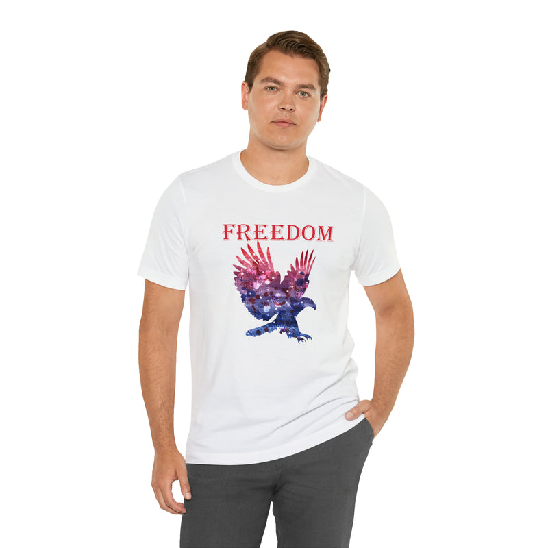 American Eagle Freedom Short Sleeve Tee - Soft & Comfortable - Patriotic Clothing - Made in the USA