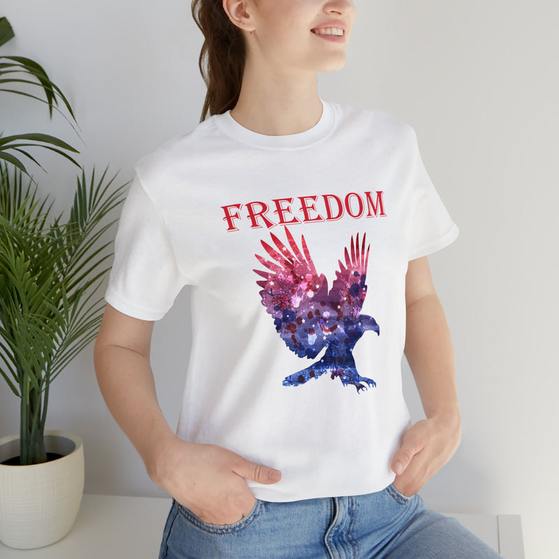 American Eagle Freedom Short Sleeve Tee - Soft & Comfortable - Patriotic Clothing - Made in the USA