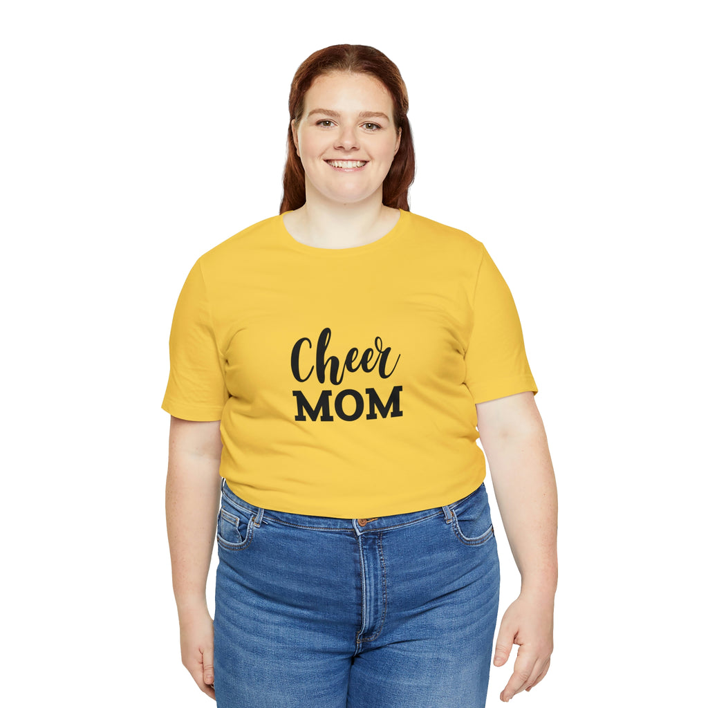Cheer Mom Unisex Jersey Short-Sleeve Tee - Funny & Supportive T-Shirt for Cheer Moms - Soft & Comfortable
