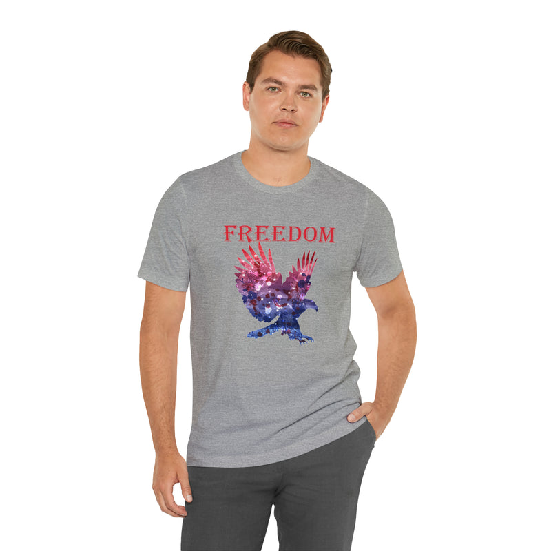 American Eagle Freedom Short Sleeve Tee - Soft & Comfortable - Patriotic Clothing - Made in the USA