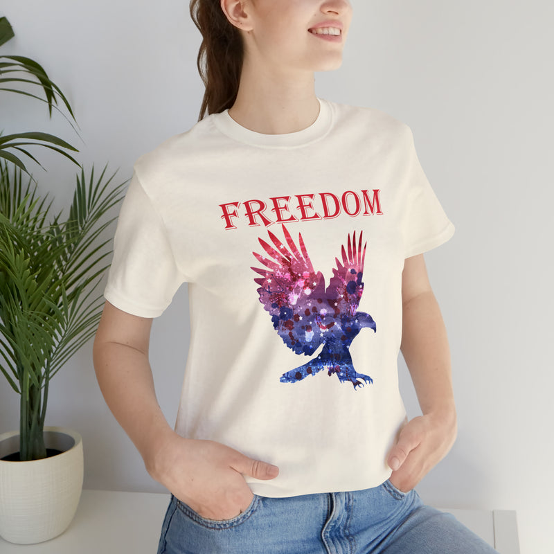 American Eagle Freedom Short Sleeve Tee - Soft & Comfortable - Patriotic Clothing - Made in the USA