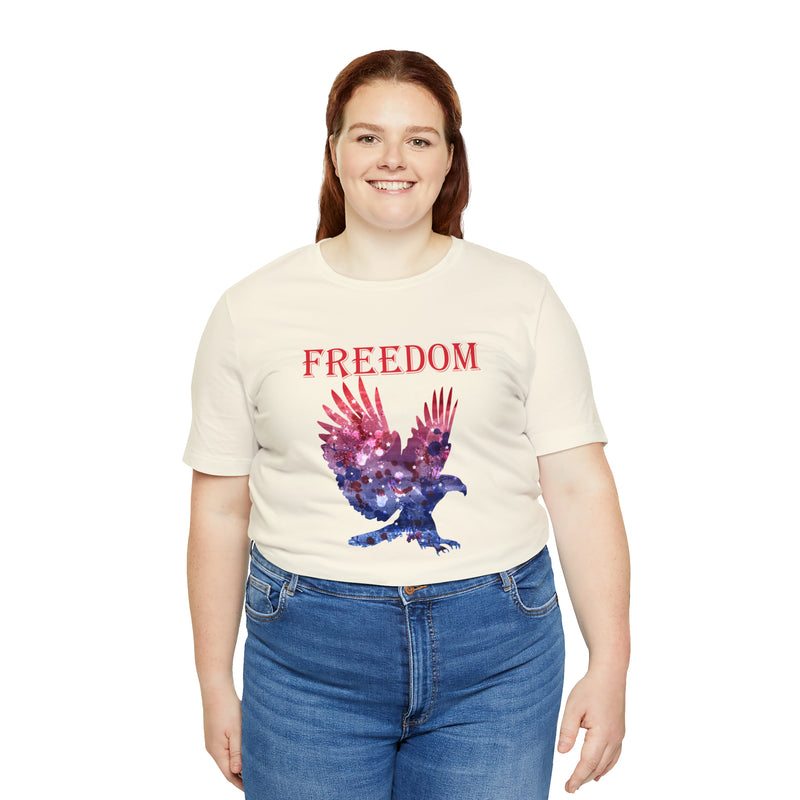 American Eagle Freedom Short Sleeve Tee - Soft & Comfortable - Patriotic Clothing - Made in the USA