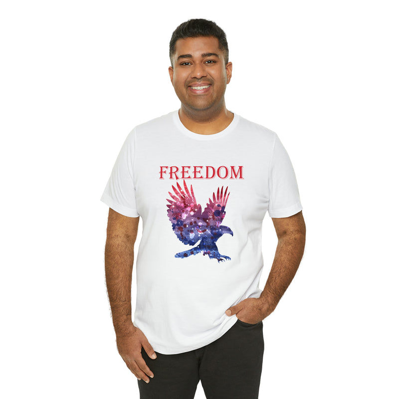 American Eagle Freedom Short Sleeve Tee - Soft & Comfortable - Patriotic Clothing - Made in the USA