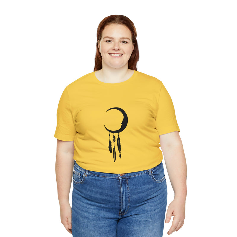 Dream Catcher Moon Unisex Jersey Short-Sleeve Tee - Spiritual T-Shirt for Women & Men - Boho Tee - Soft & Comfortable - Made in the USA