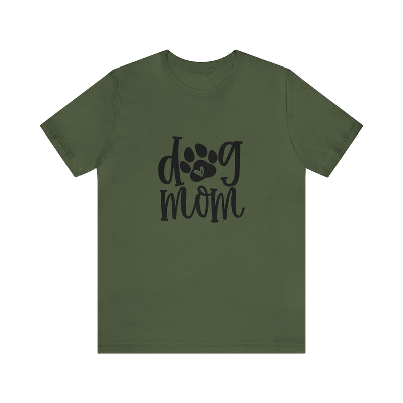 Dog Mom Heart Unisex Jersey Short-Sleeve Tee - Funny & Cute T-Shirt for Women & Men - Soft & Comfortable - Made in the USA