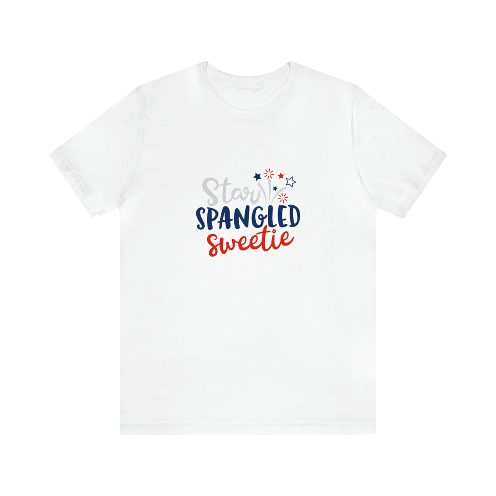 Star-Spangled Sweetie Jersey Short Sleeve Tee - Patriotic Clothing - Made in the USA