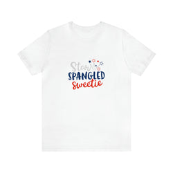 Star-Spangled Sweetie Jersey Short Sleeve Tee - Patriotic Clothing - Made in the USA