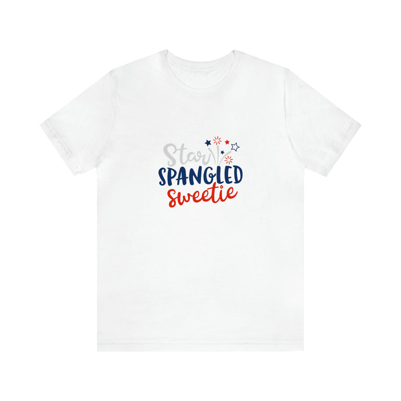 Star-Spangled Sweetie Jersey Short Sleeve Tee - Patriotic Clothing - Made in the USA