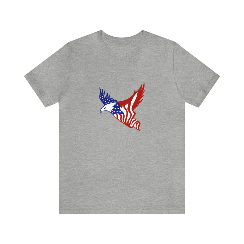 American Eagle Flag Short Sleeve Tee - Soft & Comfortable - Patriotic Clothing - Made in the USA